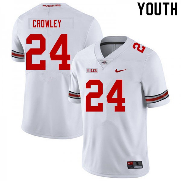 Ohio State Buckeyes #24 Marcus Crowley Youth Alumni Jersey White